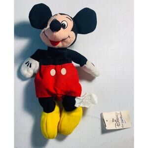 vintage 1980s Disney Catalog Outlet plush stuffed animal Mickey Mouse with tags